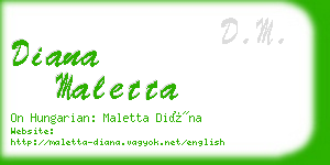 diana maletta business card